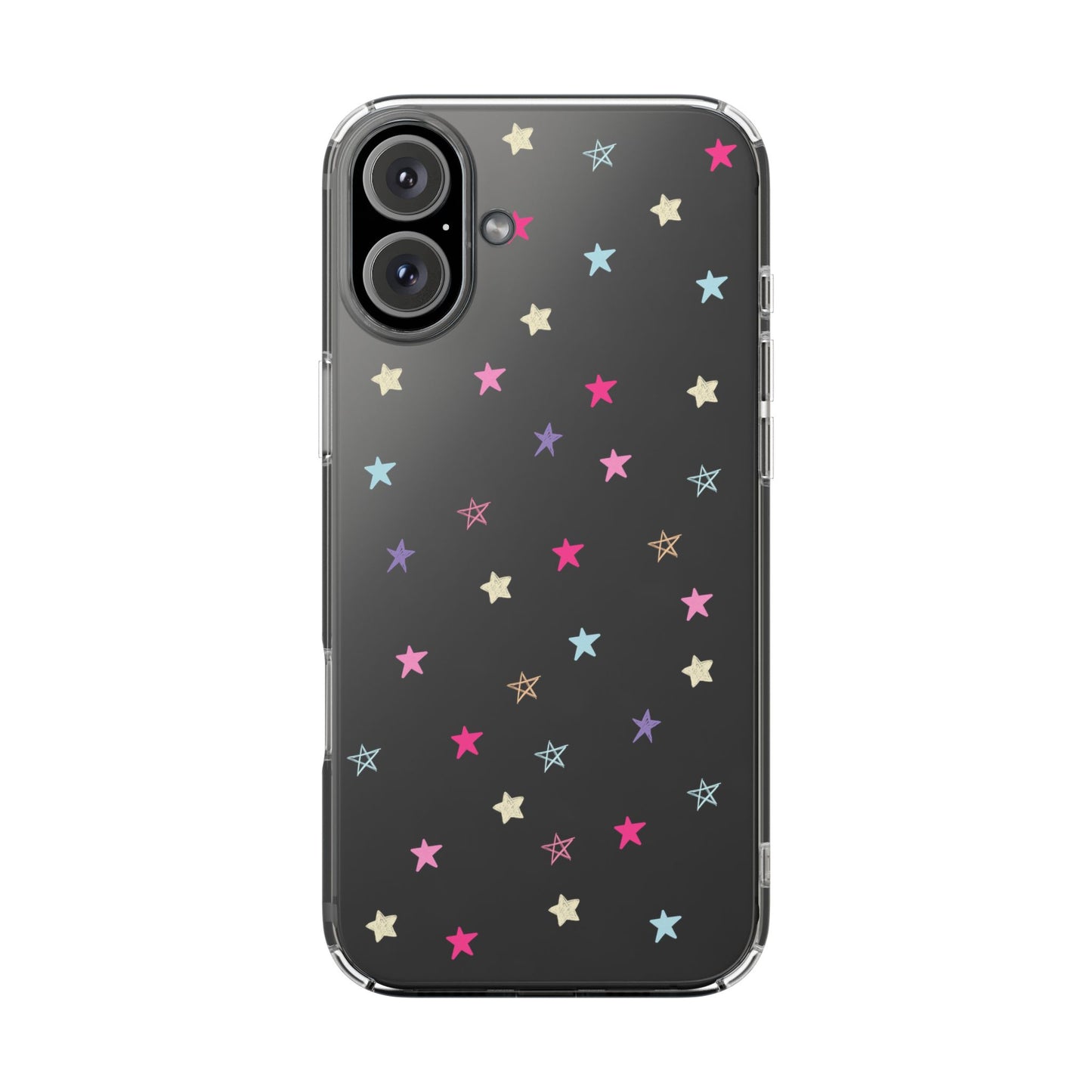 Star Pattern Clear Phone Case