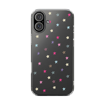 Star Pattern Clear Phone Case
