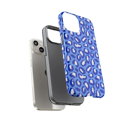 Leopard Vibes - Blue Edition Phone Case for iPhone & Samsung - Stylish & Durable Animal Print Case - JGUS