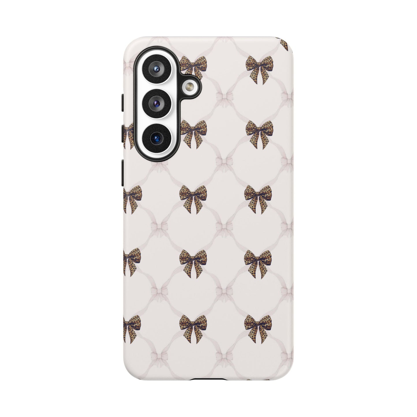Chic Bow Pattern Phone Case | Elegant Clear Protective Case | Stylish iPhone & Samsung Cover - JGUS