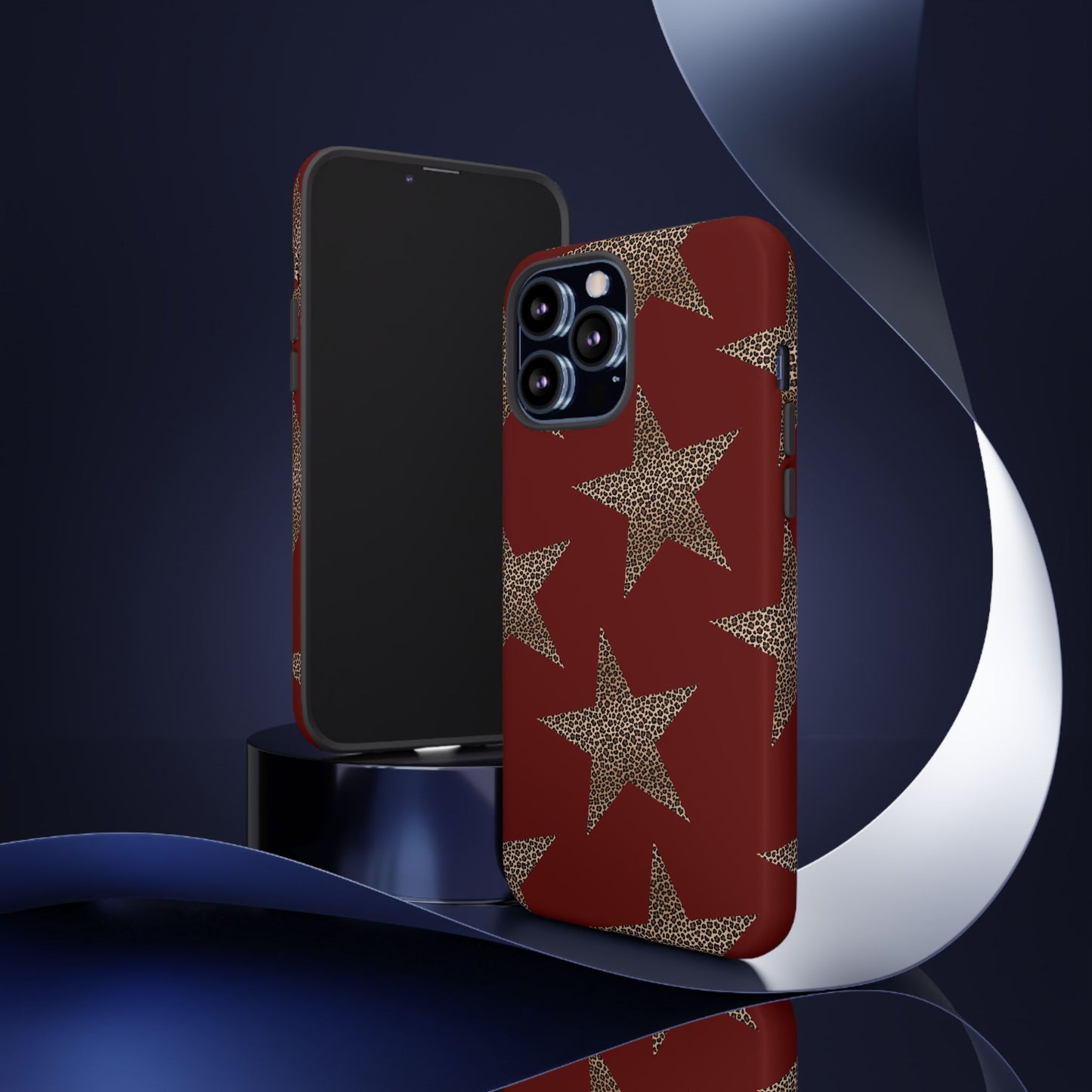 Leopard Star Luxe - Burgundy Edition | Aesthetic Coquette Phone Case for iPhone & Galaxy - JGUS
