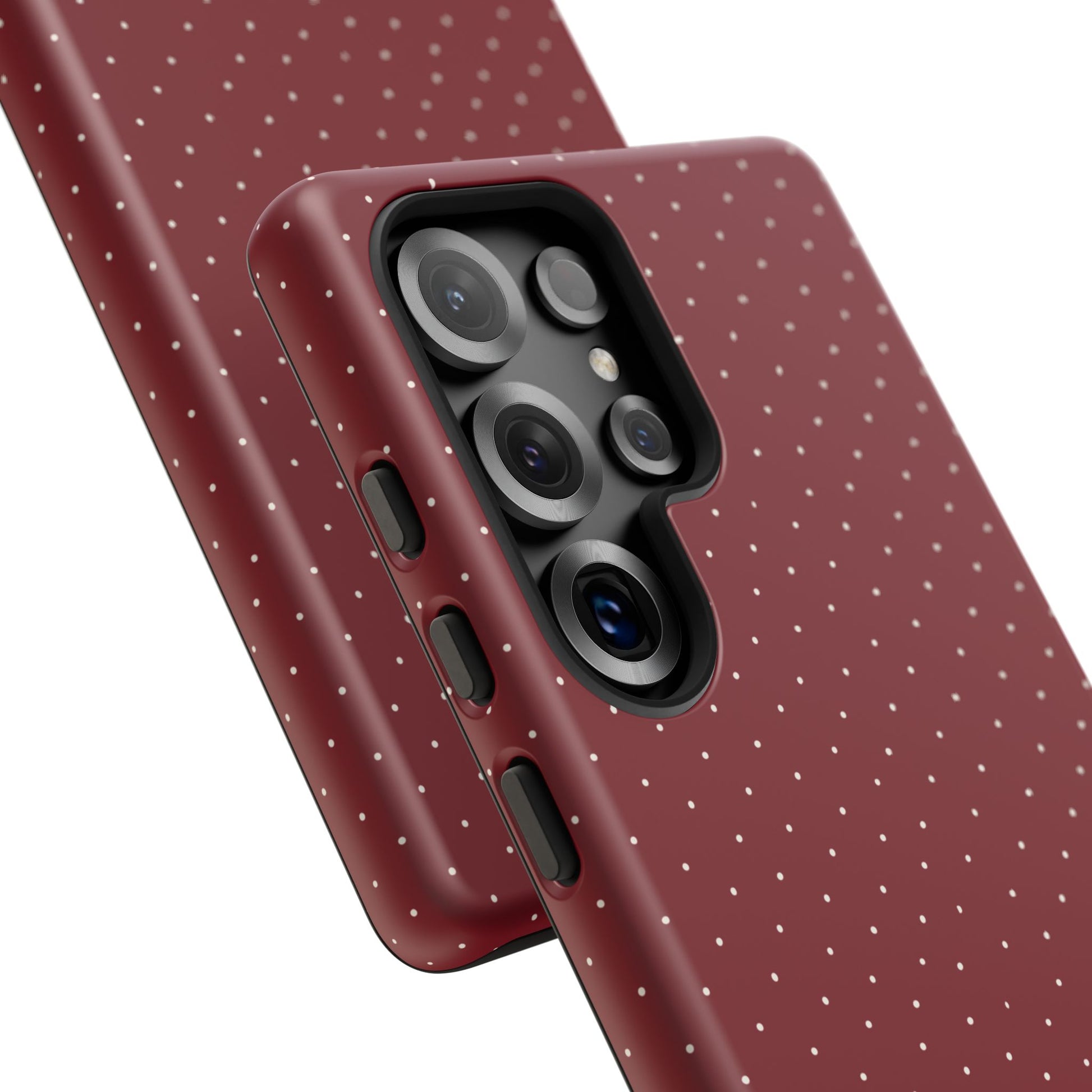 Burgundy  & White Dots Case - JGUS