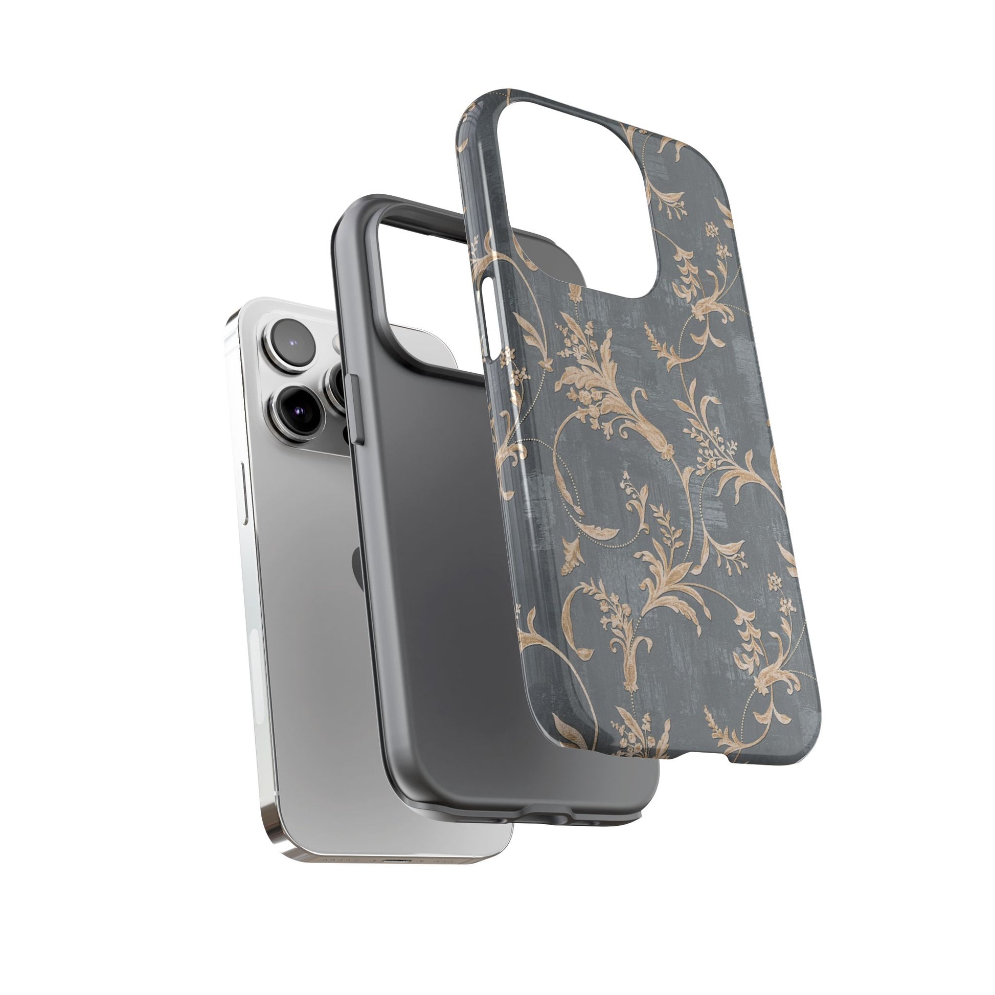 Old-Fashioned Flower Phone Case – Aesthetic Protective Cover for iPhone & Samsung - JGUS