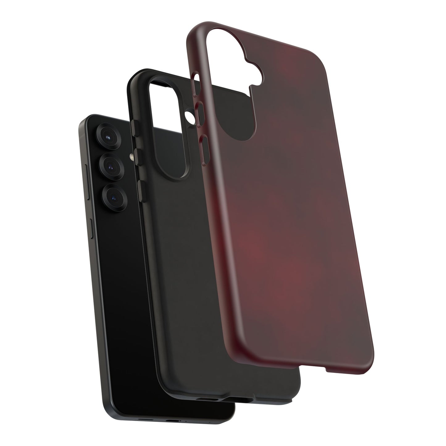 Vintage Burgundy Cherry Phone Case – Elegant Floral Design for iPhone 17 & Samsung Galaxy | Tough Protective Cover - JGUS