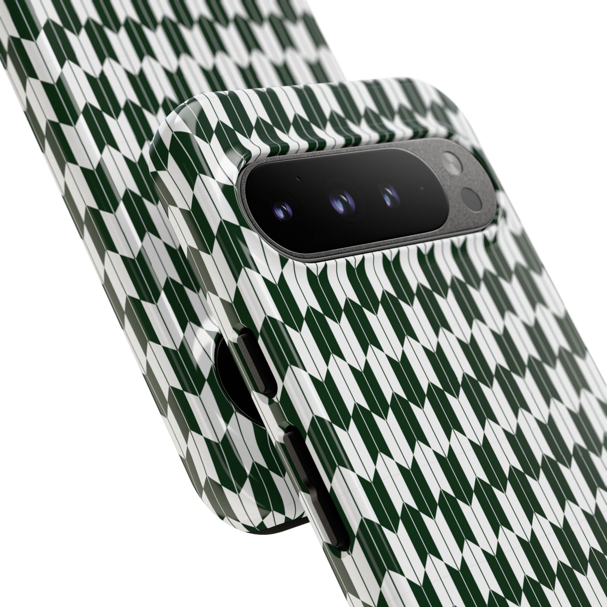 Green Harmony Geometric Phone Case – Durable, Slim, and MagSafe Compatible - JGUS