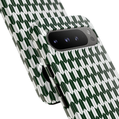 Green Harmony Geometric Phone Case – Durable, Slim, and MagSafe Compatible - JGUS