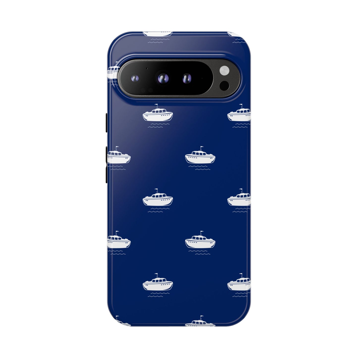 Blue Boat Phone Case – Calm Ocean Pattern for iPhone & Samsung, Durable & Stylish Protection - JGUS