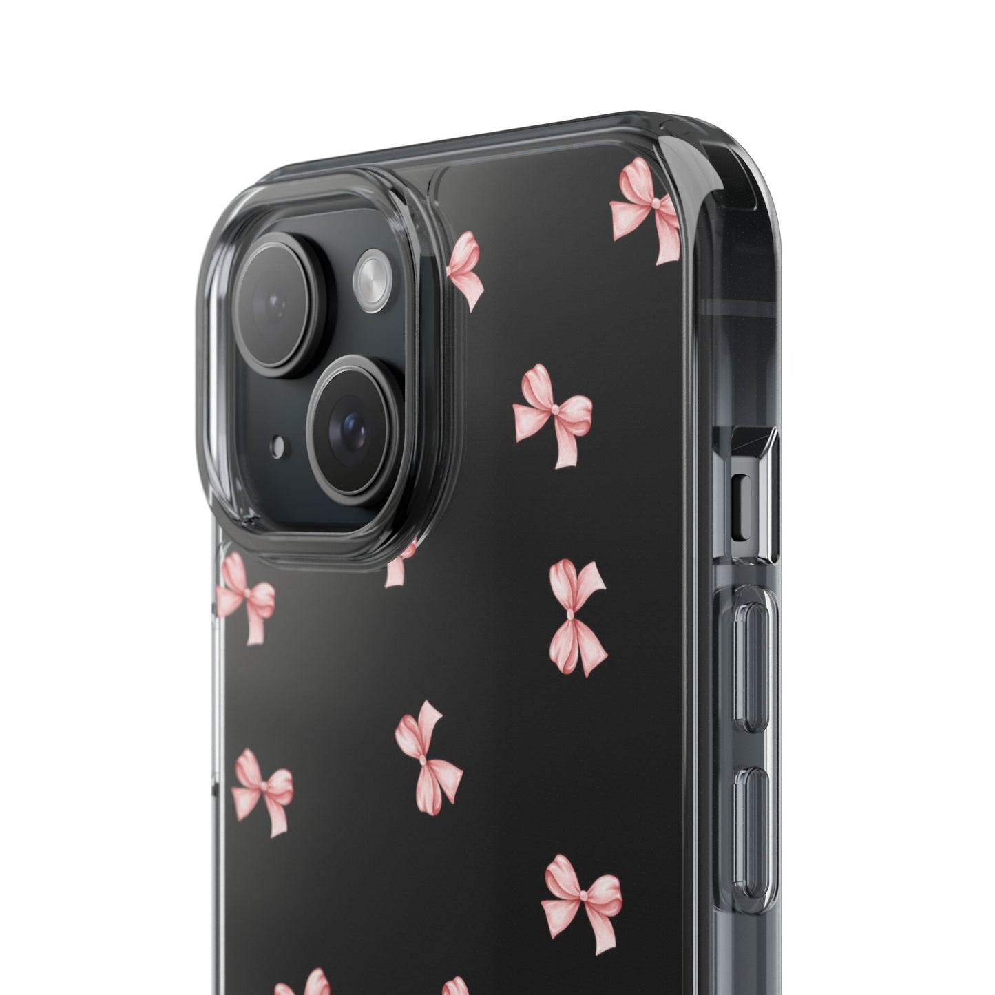 Pink Bow Dreams Clear Phone Case