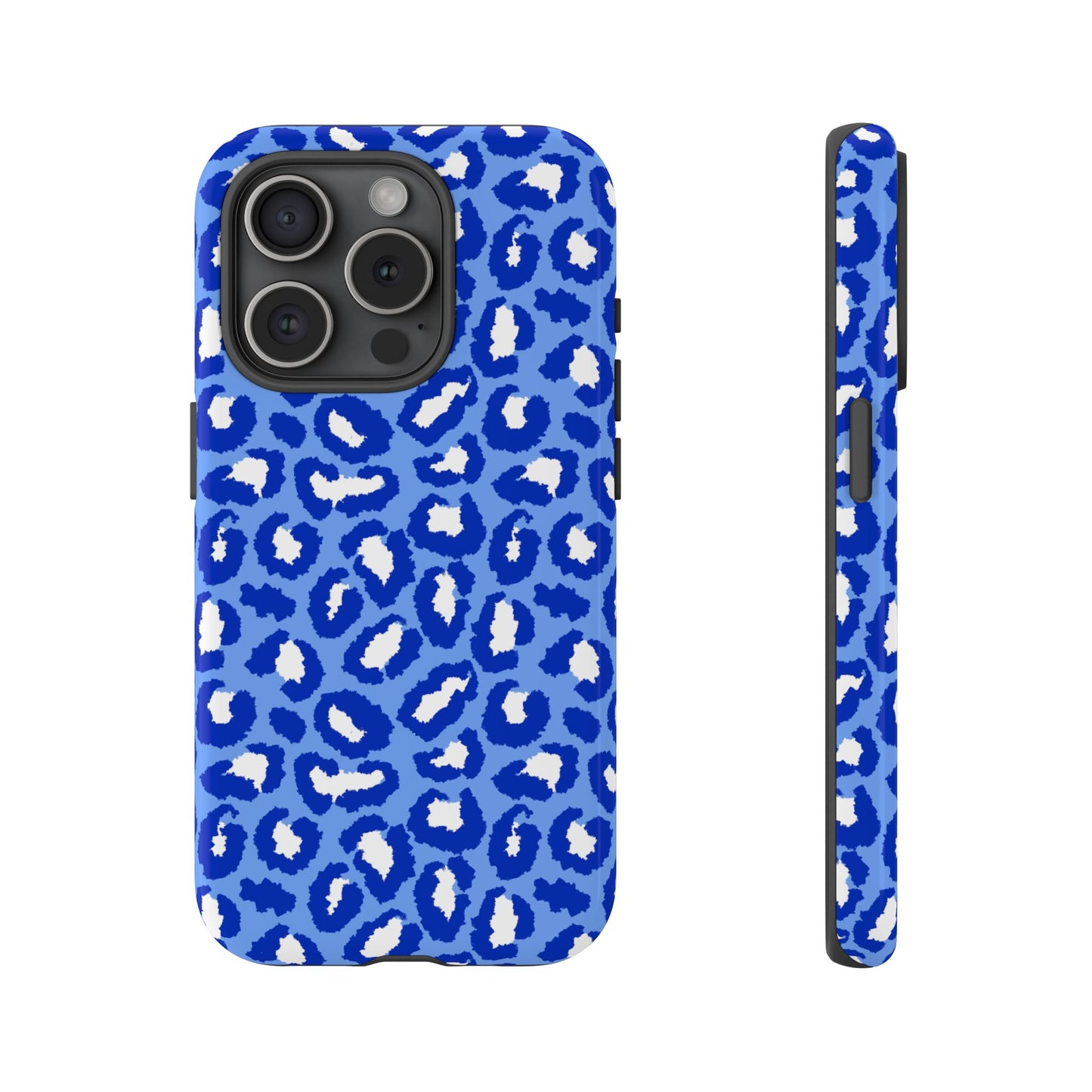 Leopard Vibes - Blue Edition Phone Case for iPhone & Samsung - Stylish & Durable Animal Print Case - JGUS