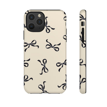 Beige and Black Bow Phone Case - JGUS