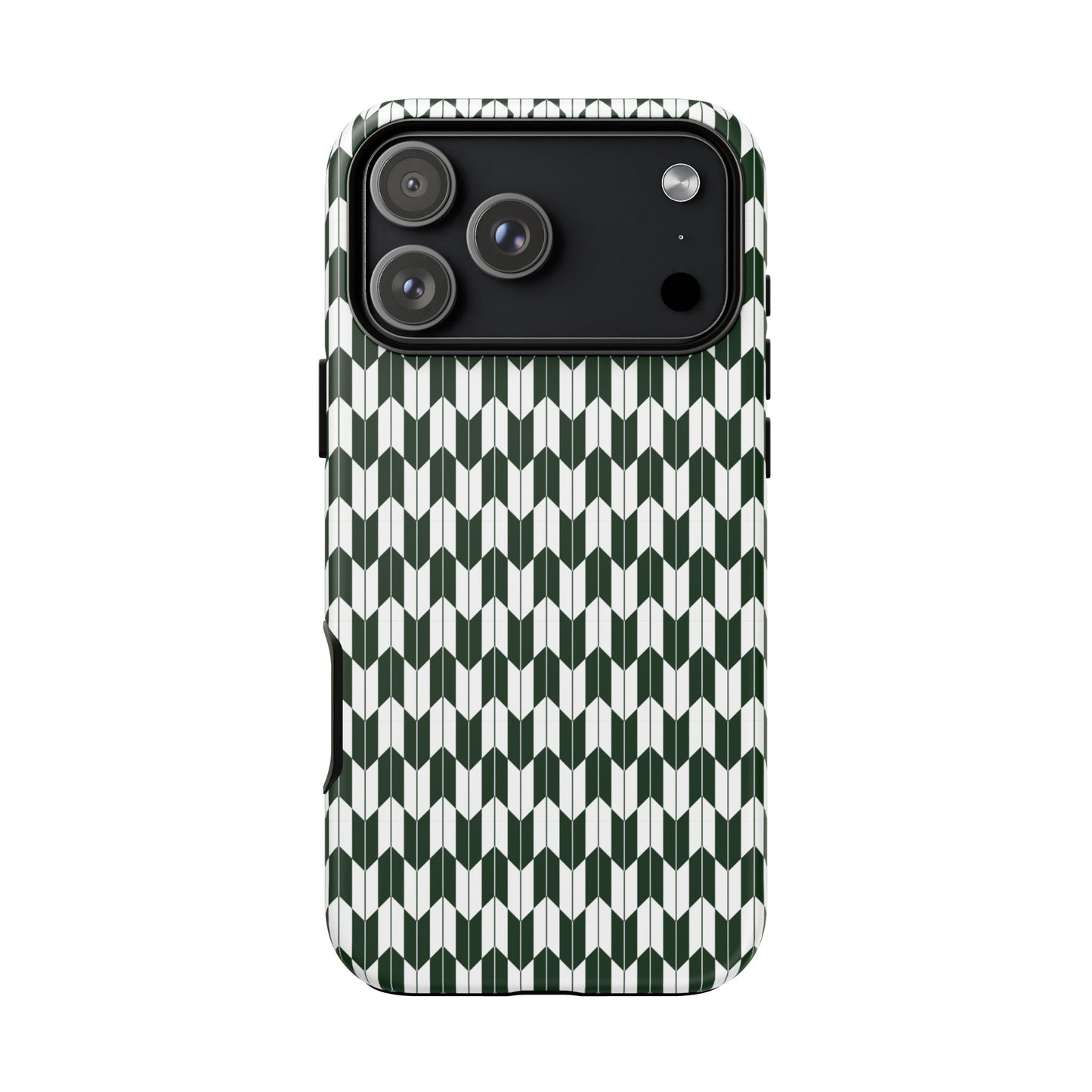 Green Harmony Geometric Phone Case – Durable, Slim, and MagSafe Compatible - JGUS