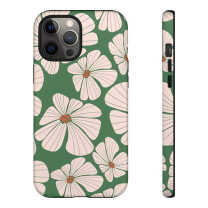 Retro Floral Abstract Phone Case – Vintage 70s & 80s Aesthetic for iPhone & Samsung - JGUS