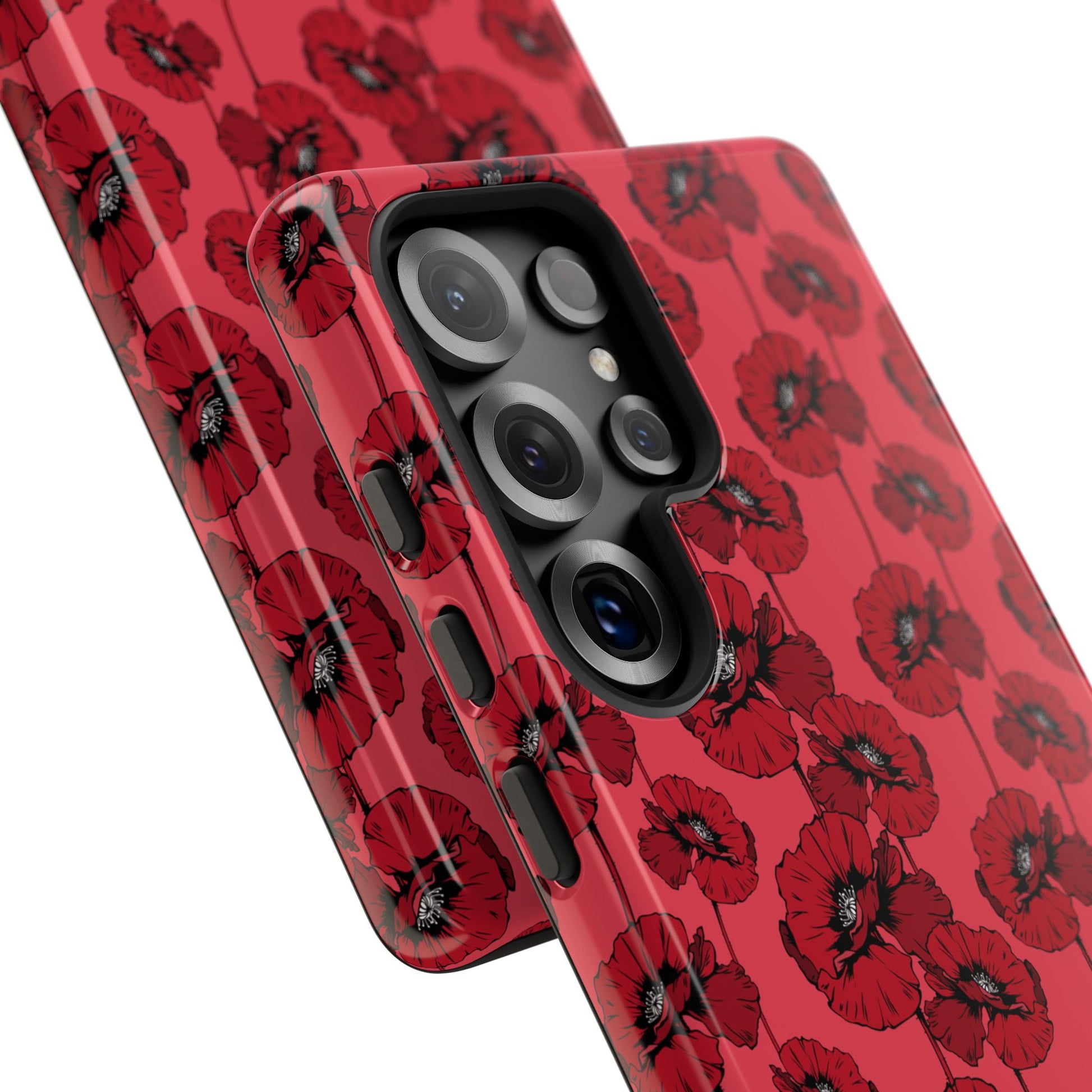 Red Poppy Phone Case for iPhone, Samsung & Google Pixel – Bold Floral Statement Aesthetic - JGUS