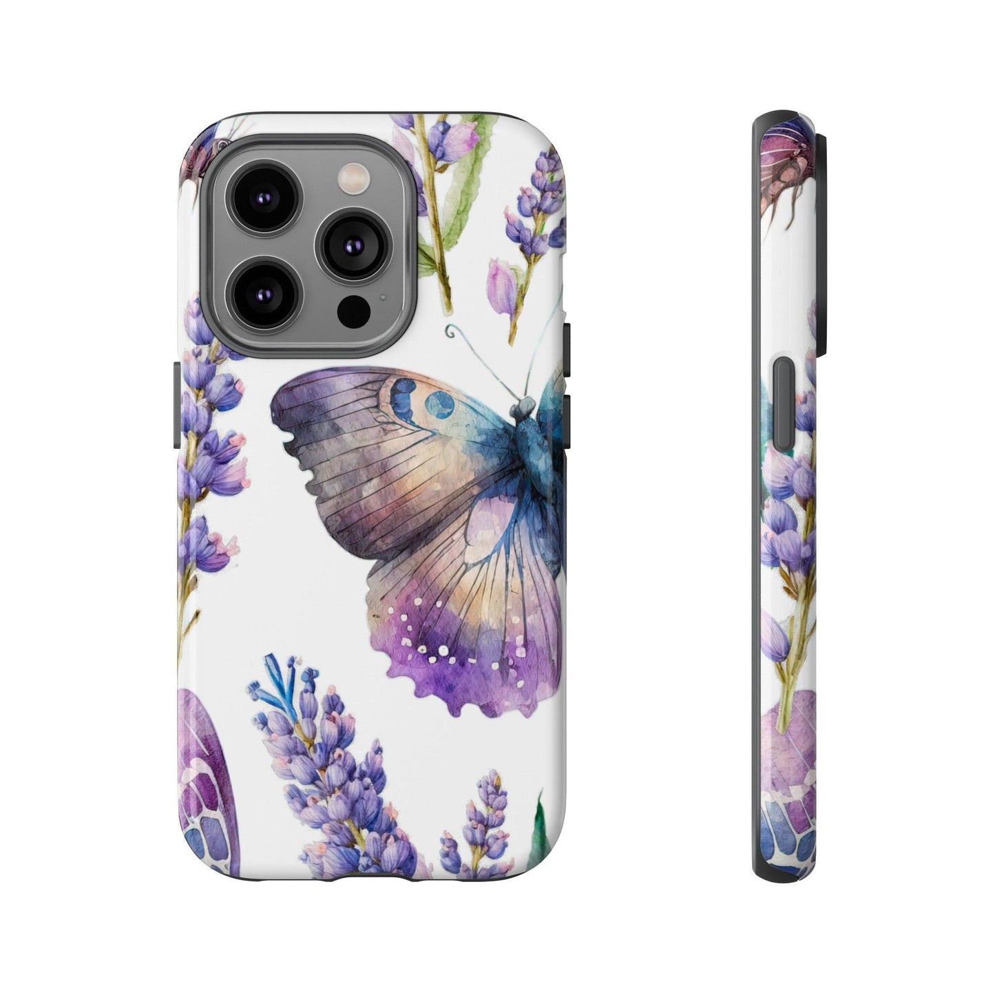 Lavender Butterfly Protective Phone Case