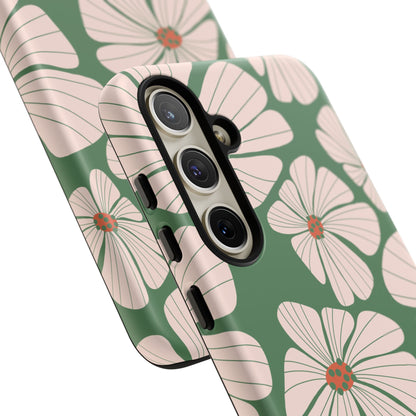 Retro Floral Abstract Phone Case – Vintage 70s & 80s Aesthetic for iPhone & Samsung - JGUS