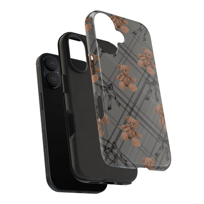 Cute Bows & Bears Phone Case – Customizable, Dual-Layer Protection for iPhone & Samsung