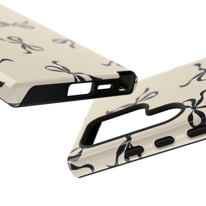 Beige and Black Bow Phone Case - JGUS