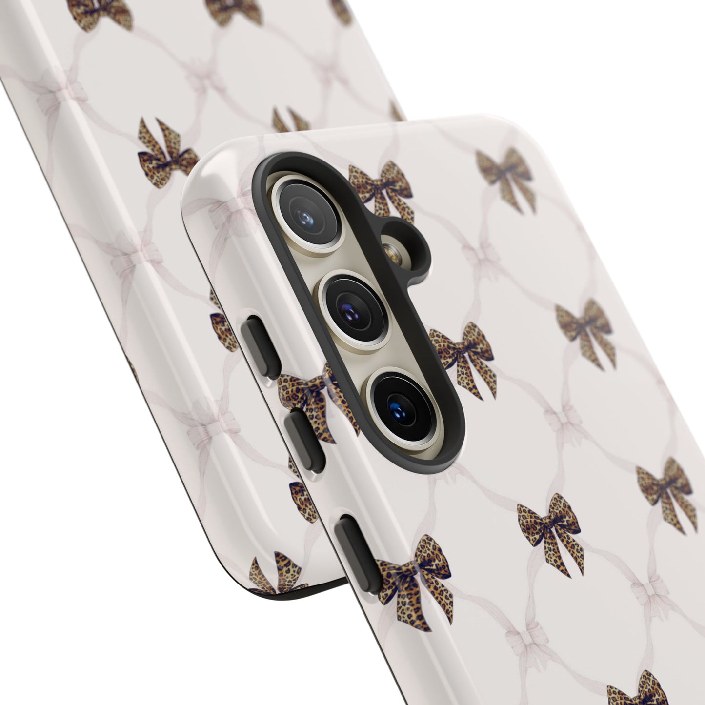 Chic Bow Pattern Phone Case | Elegant Clear Protective Case | Stylish iPhone & Samsung Cover - JGUS