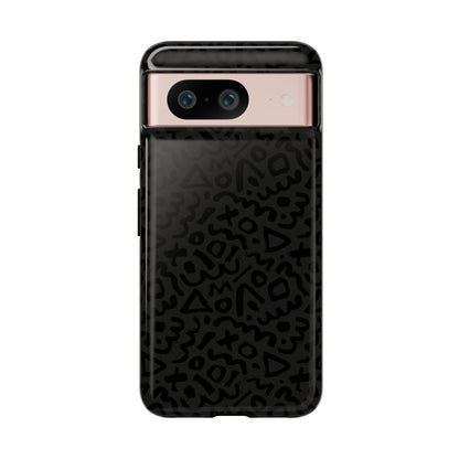 Retro Geometric Vibes Phone Case – 80s 90s Vintage Abstract Pattern for iPhone & Samsung - JGUS