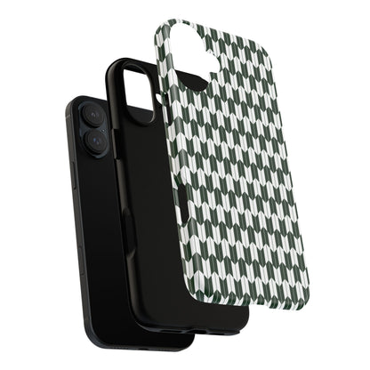 Green Harmony Geometric Phone Case – Durable, Slim, and MagSafe Compatible - JGUS