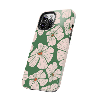 Retro Floral Abstract Phone Case – Vintage 70s & 80s Aesthetic for iPhone & Samsung