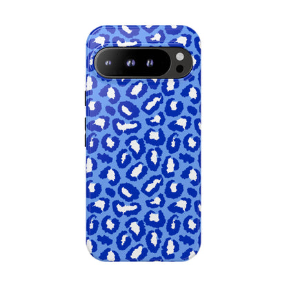 Leopard Vibes - Blue Edition Phone Case for iPhone & Samsung - Stylish & Durable Animal Print Case - JGUS