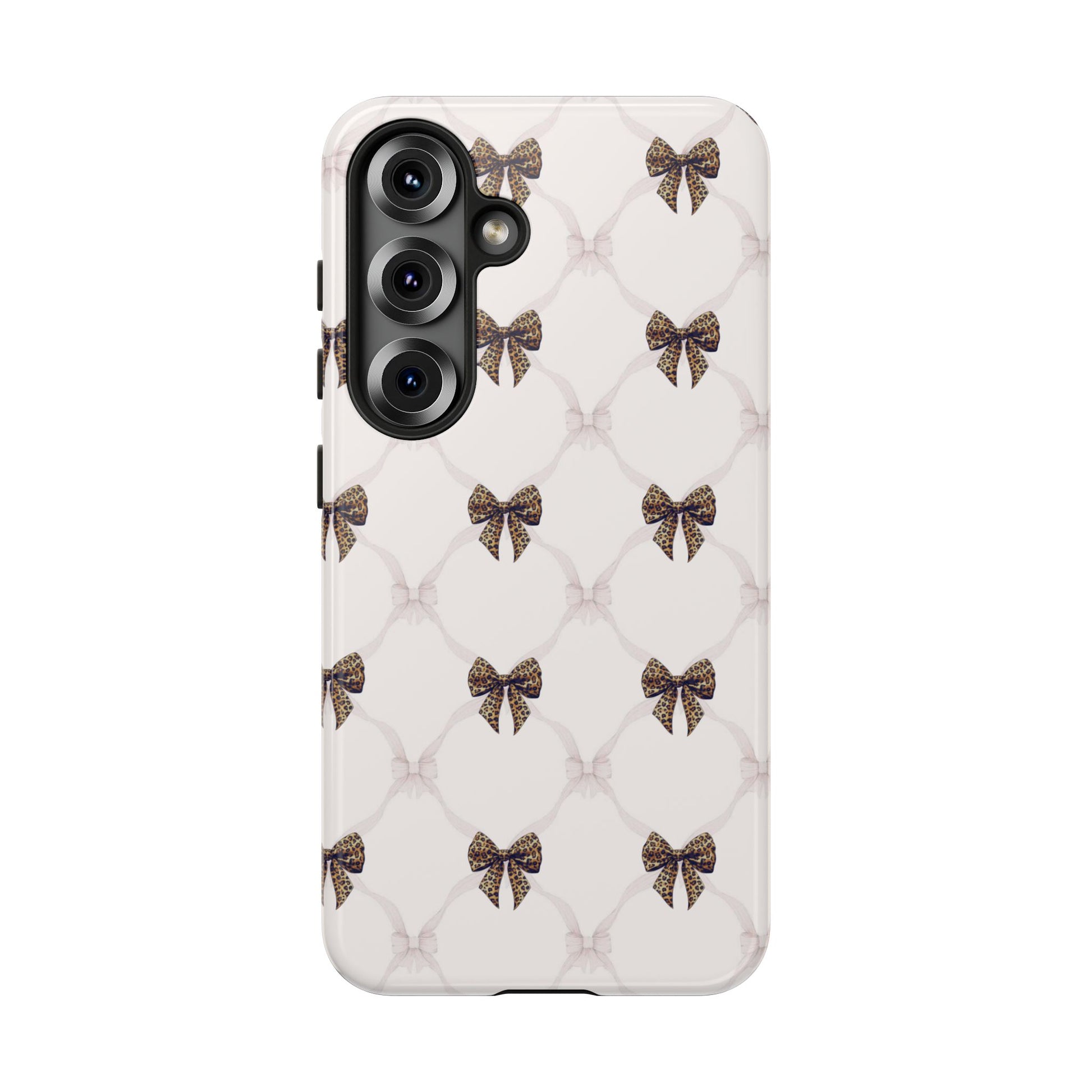 Chic Bow Pattern Phone Case | Elegant Clear Protective Case | Stylish iPhone & Samsung Cover - JGUS