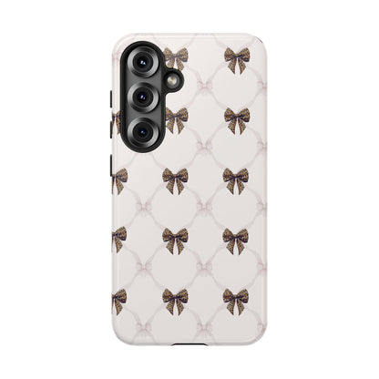 Chic Bow Pattern Phone Case | Elegant Clear Protective Case | Stylish iPhone & Samsung Cover - JGUS