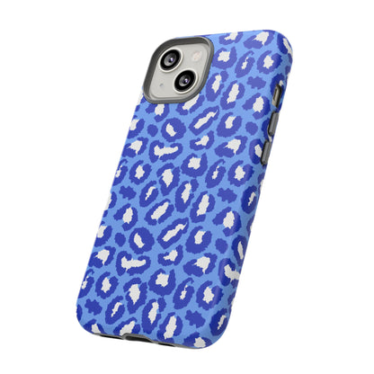 Leopard Vibes - Blue Edition Phone Case for iPhone & Samsung - Stylish & Durable Animal Print Case - JGUS