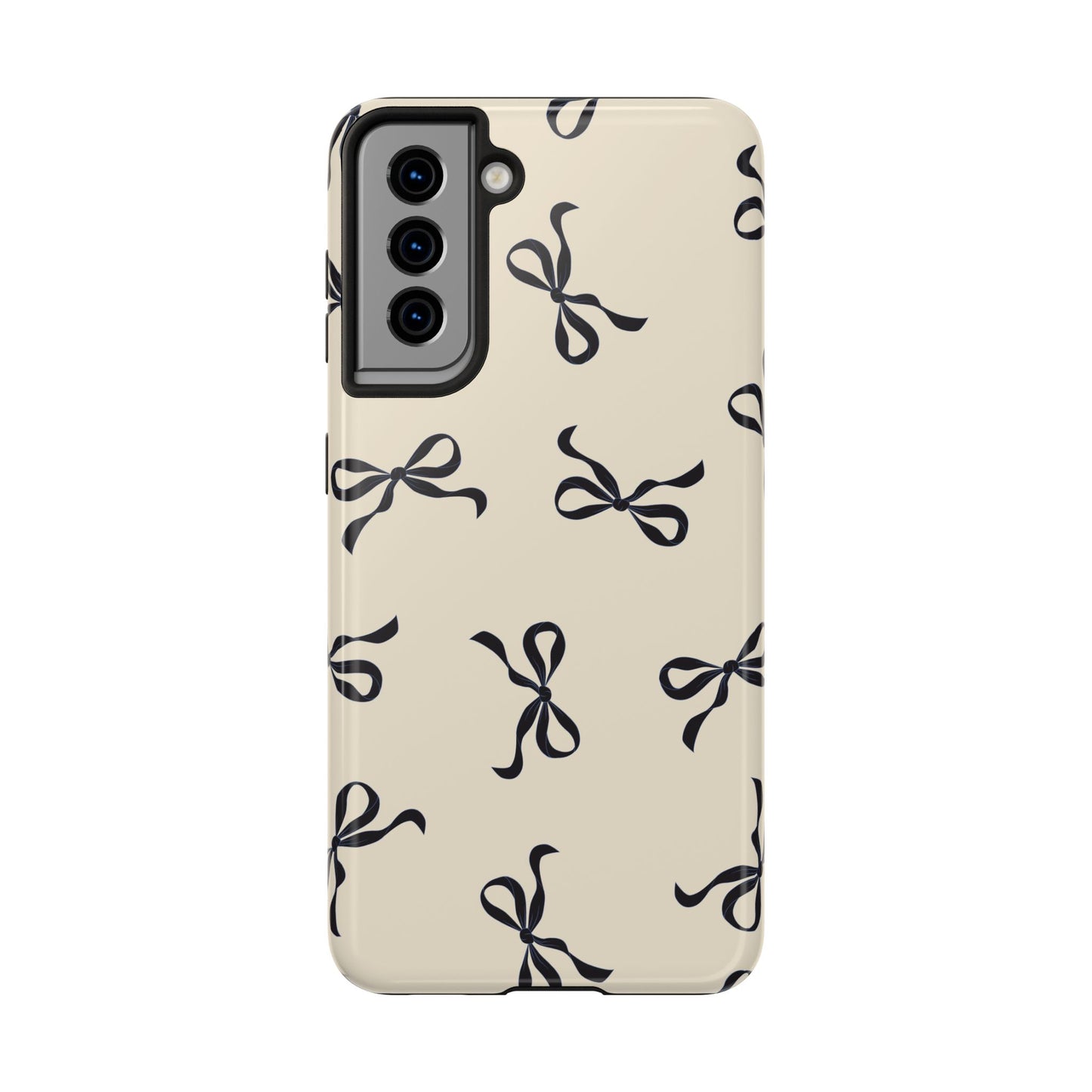 Beige and Black Bow Phone Case