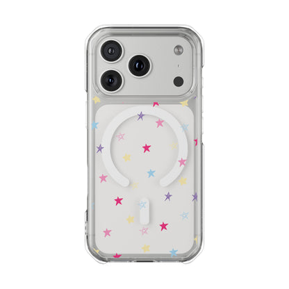 Star Pattern Clear Mag Safe Case, Magnetic Clear Impact Case
