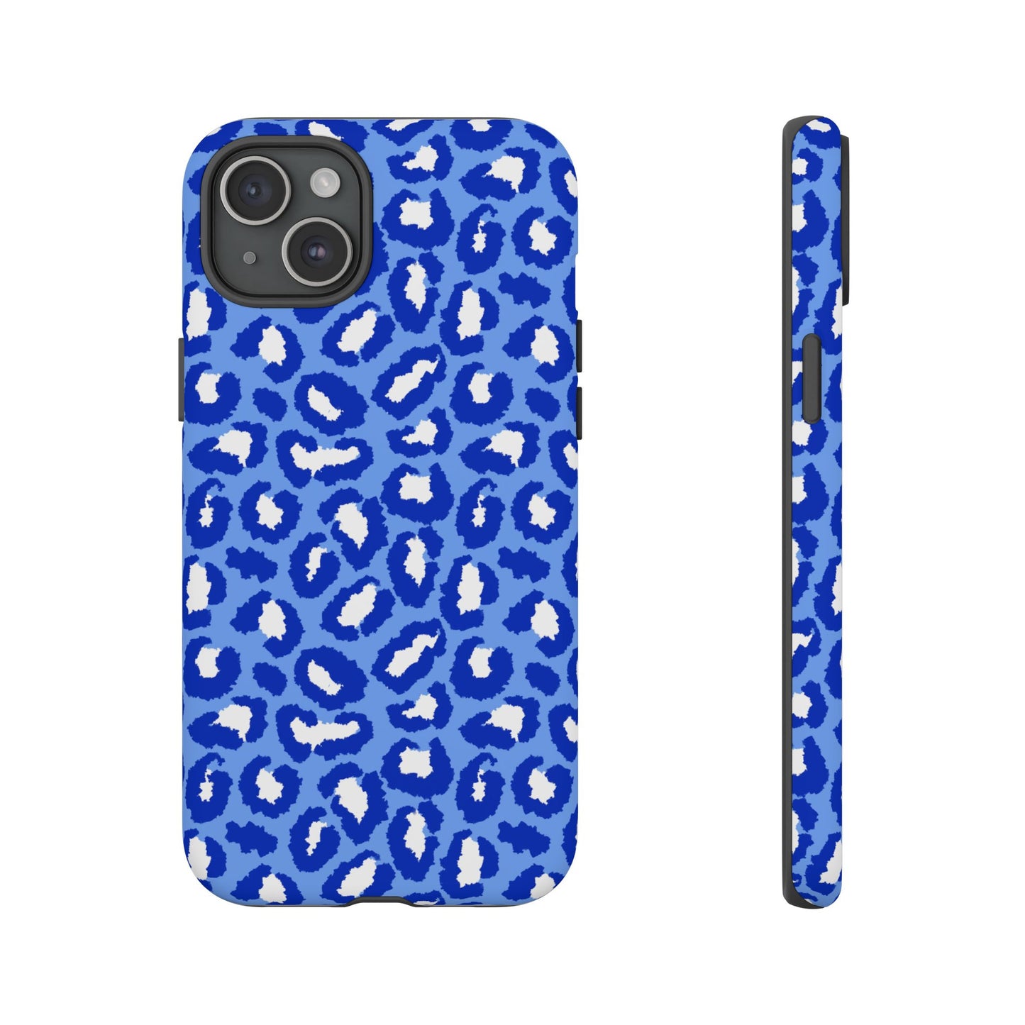 Leopard Vibes - Blue Edition Phone Case for iPhone & Samsung - Stylish & Durable Animal Print Case - JGUS