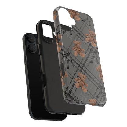 Cute Bows & Bears Phone Case – Customizable, Dual-Layer Protection for iPhone & Samsung