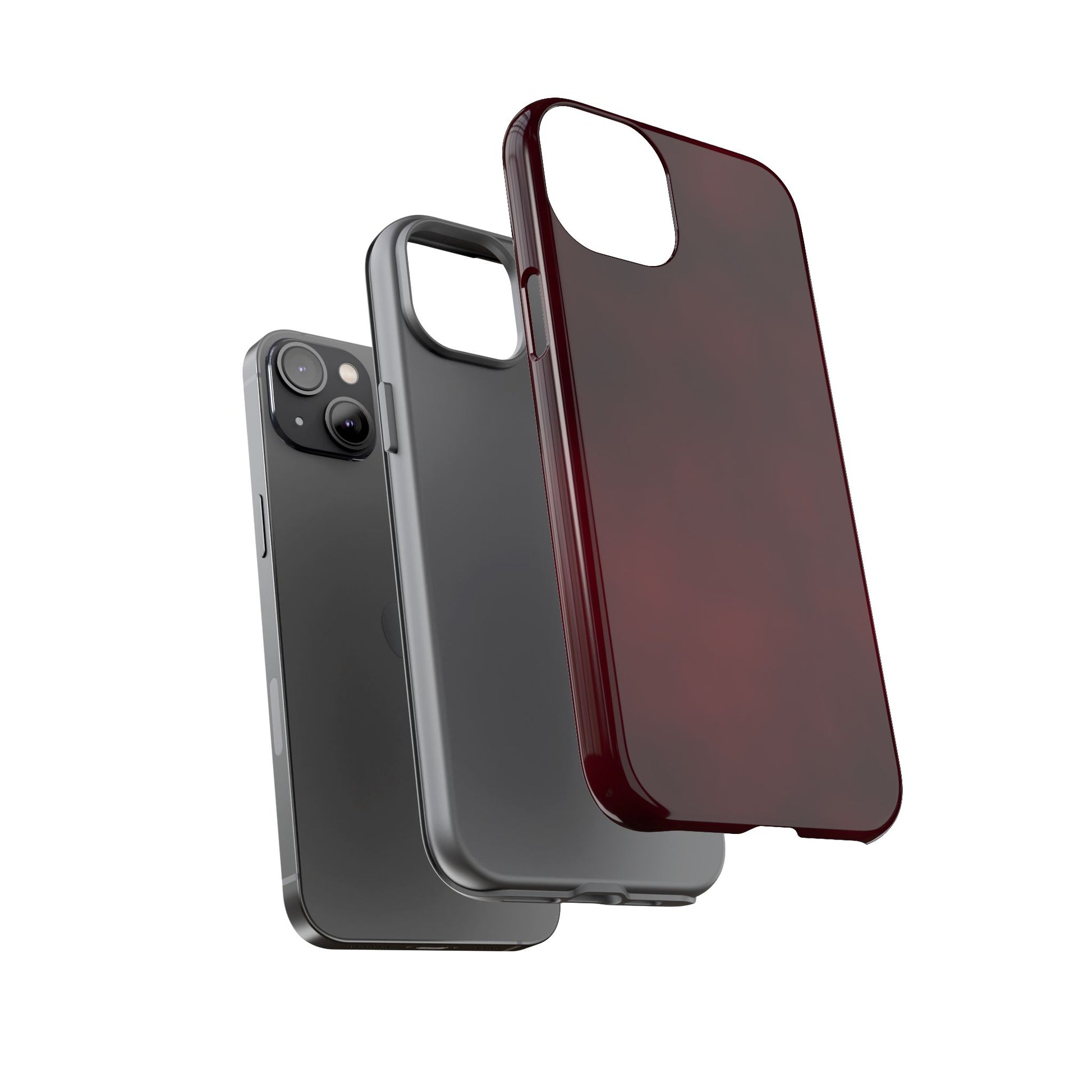 Vintage Burgundy Cherry Phone Case – Elegant Floral Design for iPhone 17 & Samsung Galaxy | Tough Protective Cover - JGUS