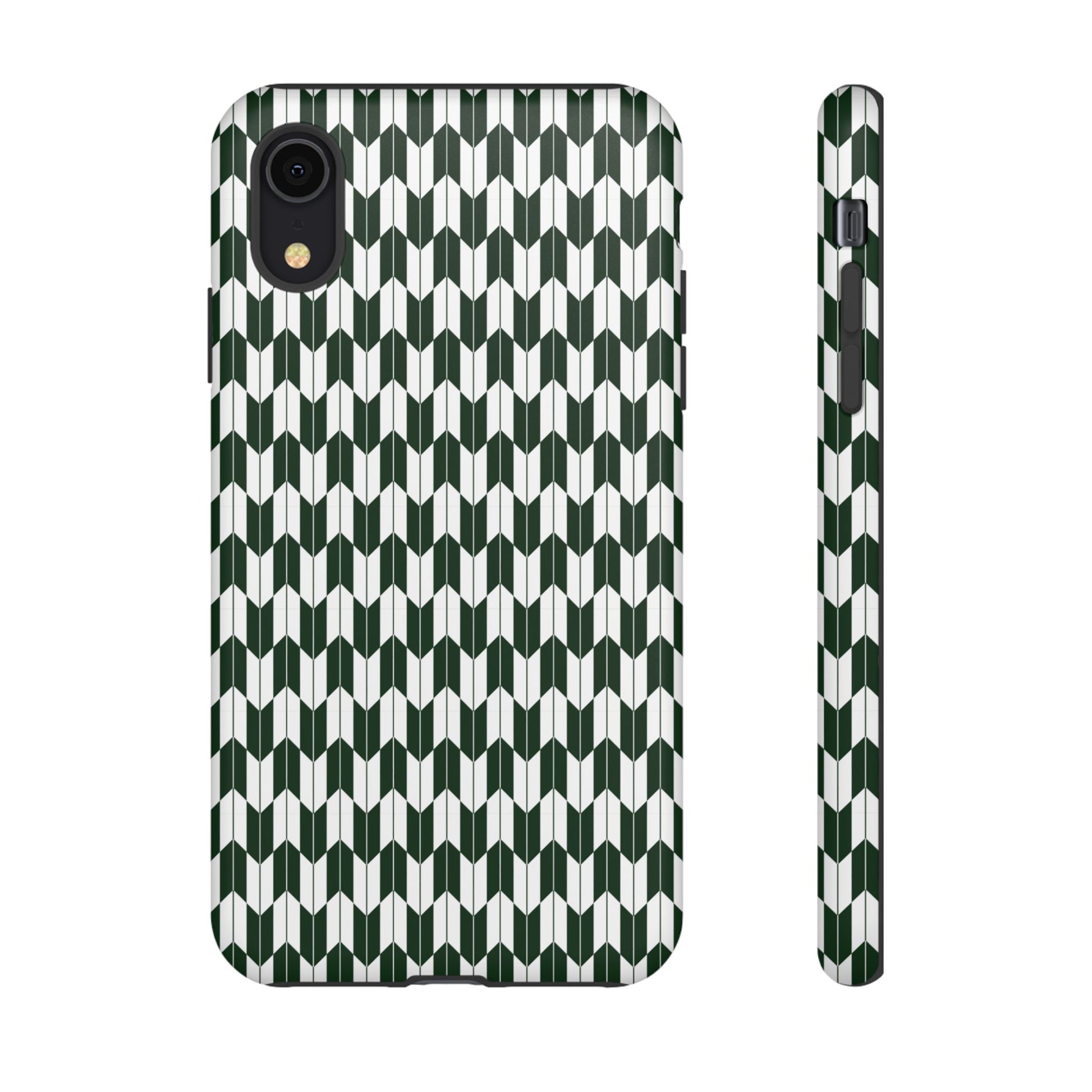 Green Harmony Geometric Phone Case – Durable, Slim, and MagSafe Compatible - JGUS