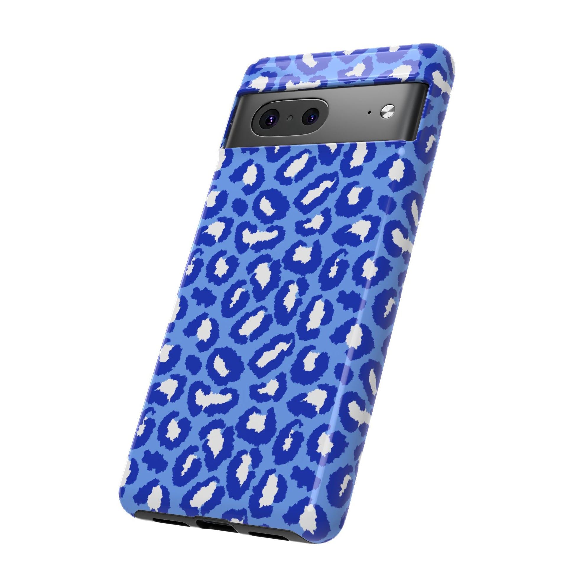 Leopard Vibes - Blue Edition Phone Case for iPhone & Samsung - Stylish & Durable Animal Print Case - JGUS