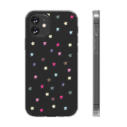 Star Pattern Clear Phone Case