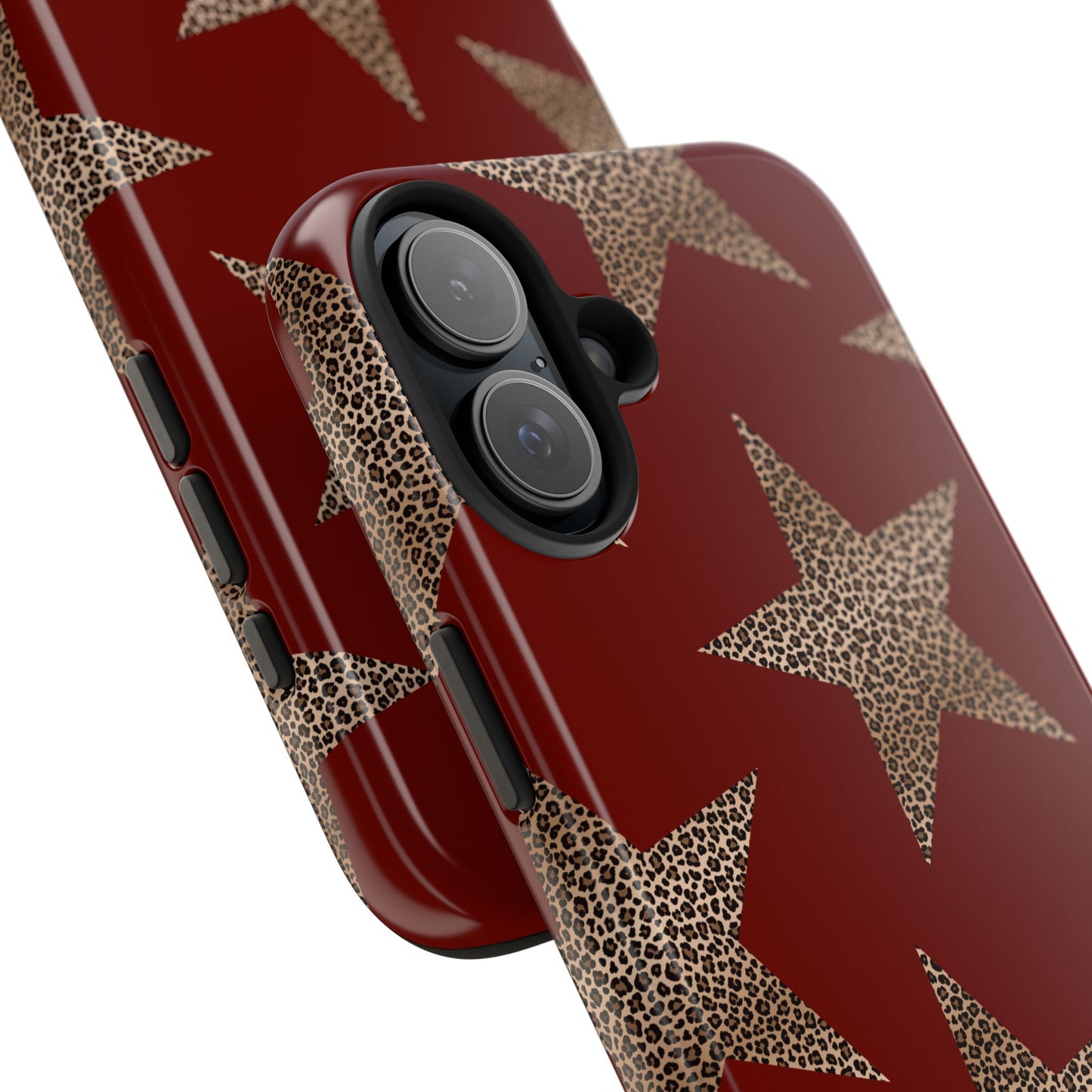 Leopard Star Luxe - Burgundy Edition | Aesthetic Coquette Phone Case for iPhone & Galaxy