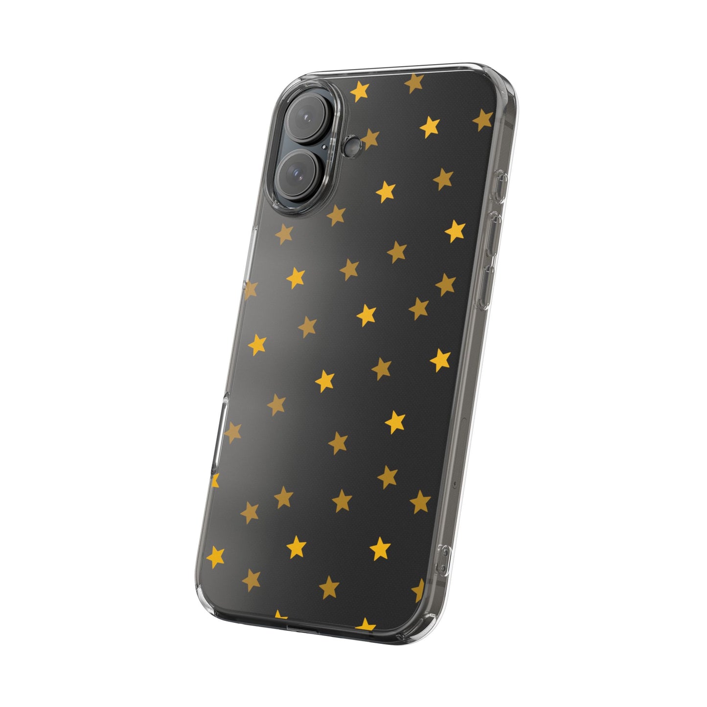 Yellow Stars Clear Phone Case – Stylish, Durable Protection