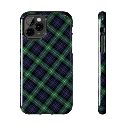 Jade Plaid Luxe Phone Case – Dual-Layer Protection for iPhone & Samsung