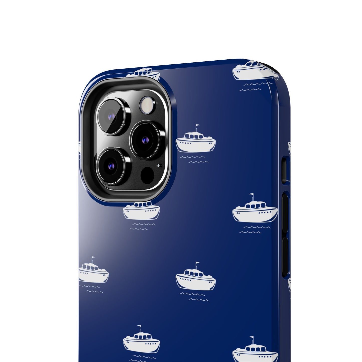Blue Boat Phone Case – Calm Ocean Pattern for iPhone & Samsung, Durable & Stylish Protection