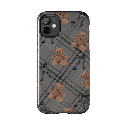 Cute Bows & Bears Phone Case – Customizable, Dual-Layer Protection for iPhone & Samsung