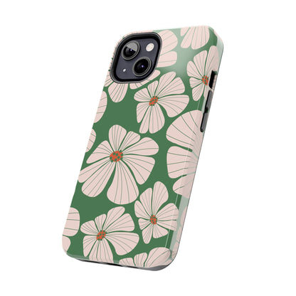 Retro Floral Abstract Phone Case – Vintage 70s & 80s Aesthetic for iPhone & Samsung