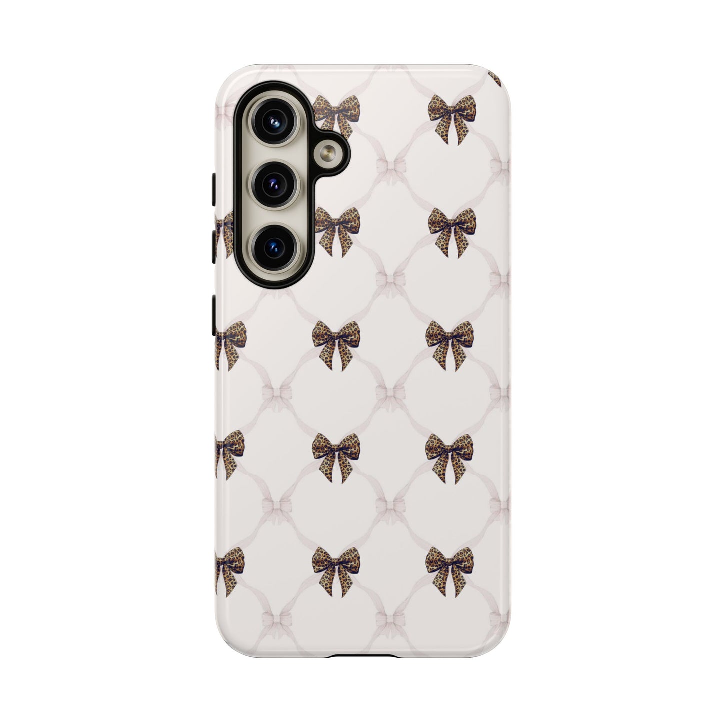 Chic Bow Pattern Phone Case | Elegant Clear Protective Case | Stylish iPhone & Samsung Cover - JGUS