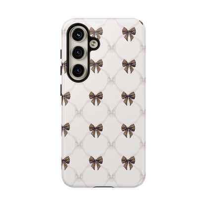 Chic Bow Pattern Phone Case | Elegant Clear Protective Case | Stylish iPhone & Samsung Cover - JGUS
