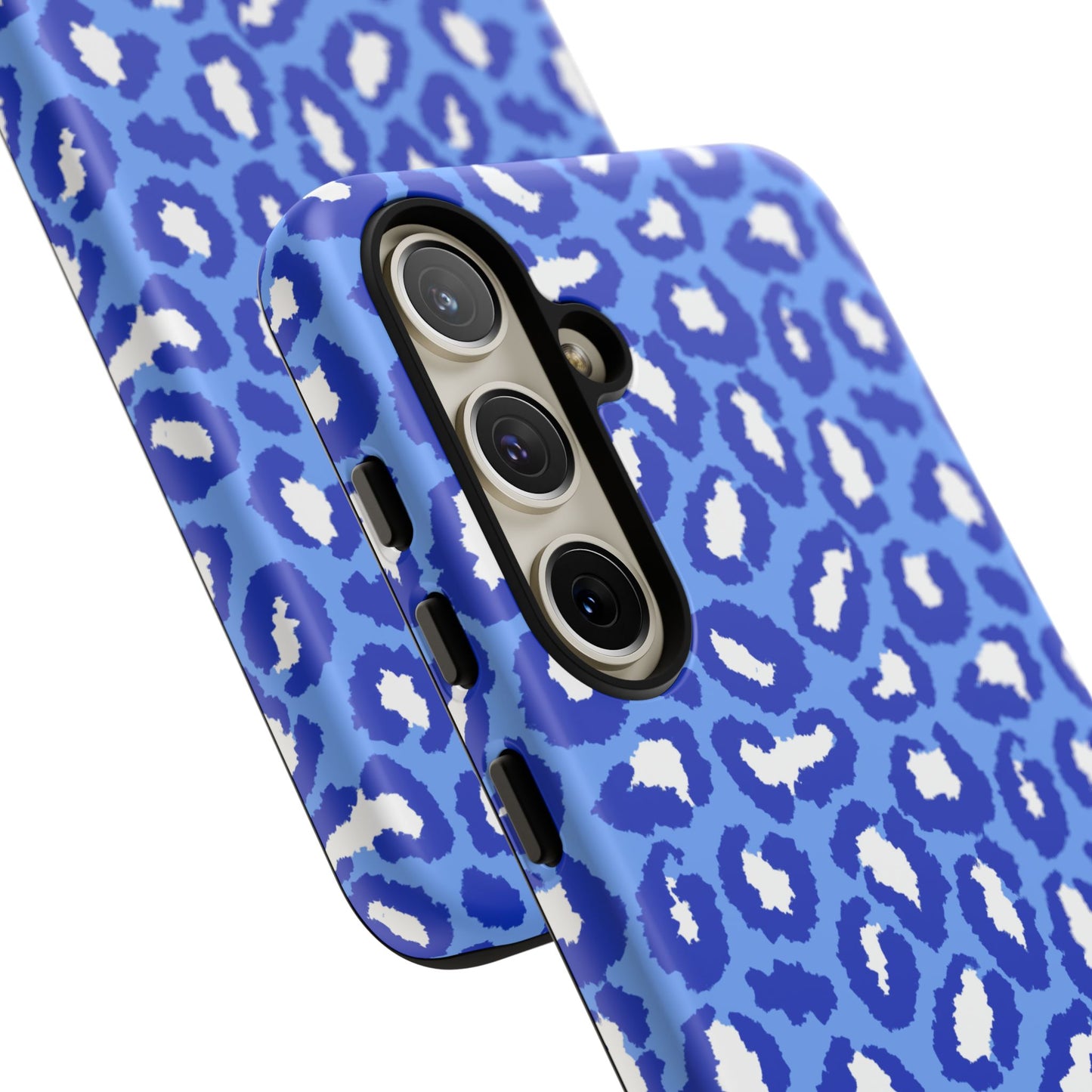 Leopard Vibes - Blue Edition Phone Case for iPhone & Samsung - Stylish & Durable Animal Print Case - JGUS