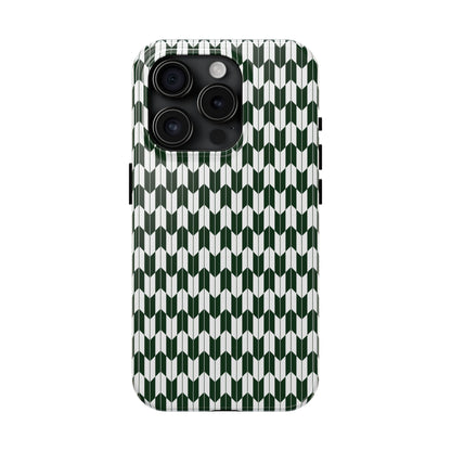 Green Harmony Geometric Phone Case – Durable, Slim, and MagSafe Compatible