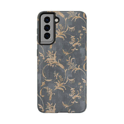 Old-Fashioned Flower Phone Case – Aesthetic Protective Cover for iPhone & Samsung