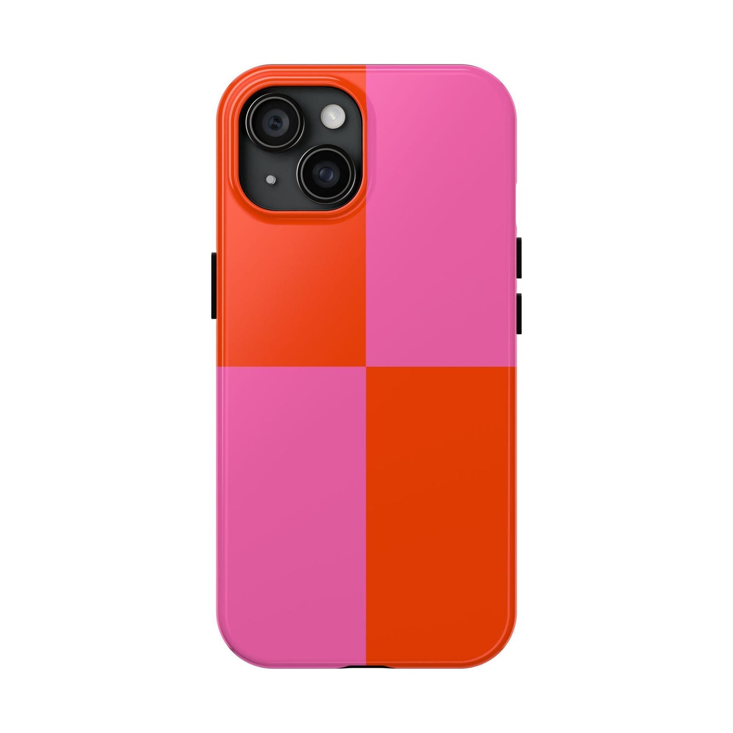 Plaid Sunset Orange & Pink Phone Case - JGUS