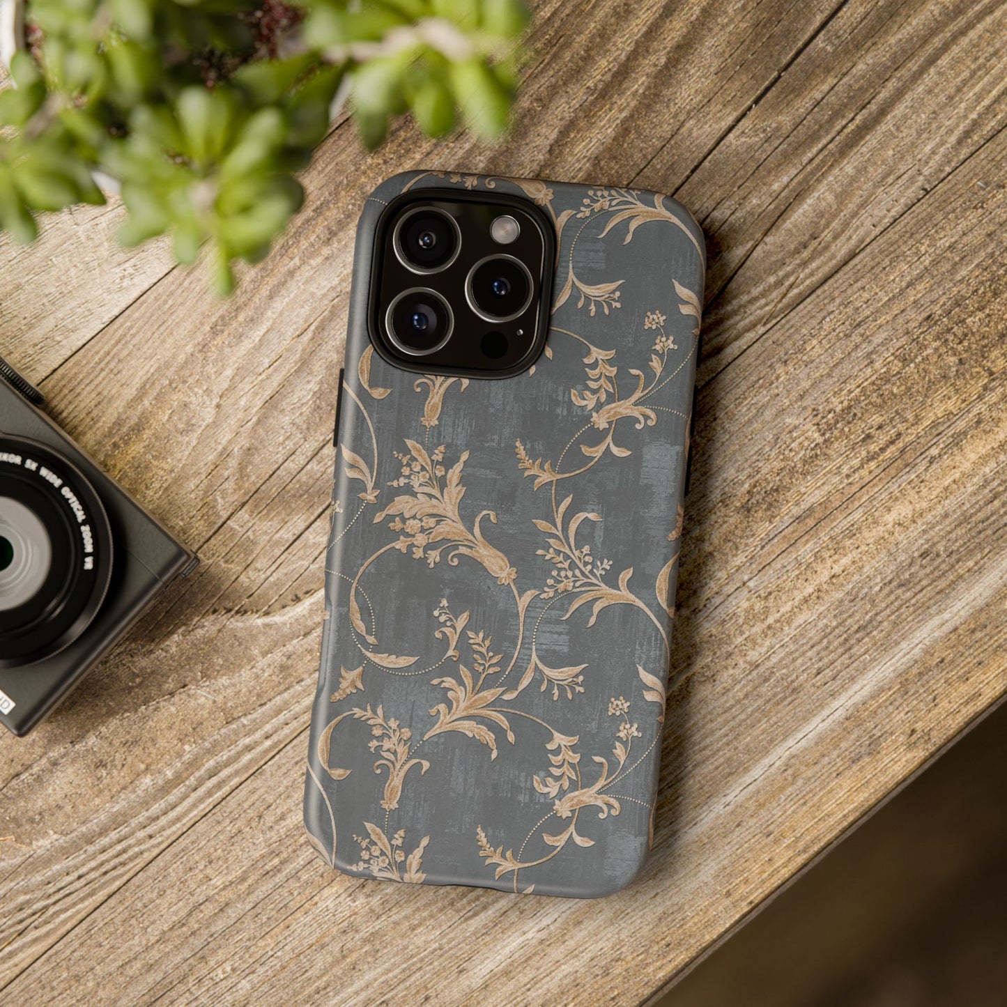 Old-Fashioned Flower Phone Case – Aesthetic Protective Cover for iPhone & Samsung - JGUS